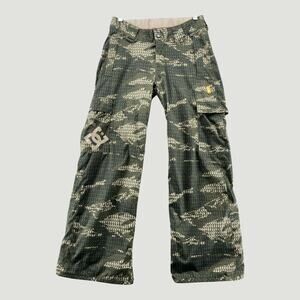 DC Shoes Youth Snowboard Cargo Pants Camo Money Print Insulated Ski Kids L